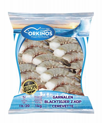 GARNALEN BLACKTIGJER Z.KOP 16-20 1KG- (1 karton / 10 Stk )